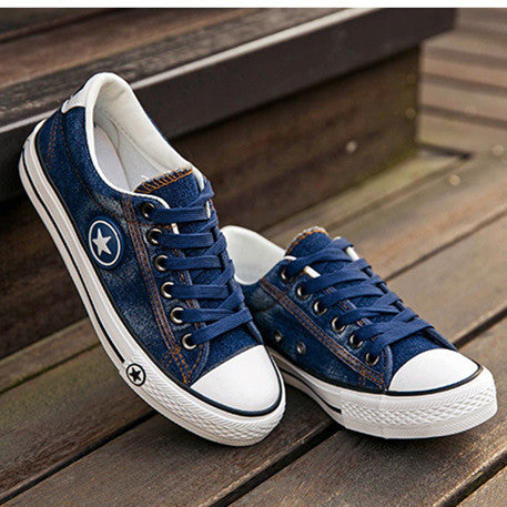 Fashion Women Sneakers Denim Casual Shoes Female Summer