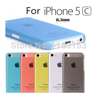 High Quailty Case  Slim Matte Transparent Cover For iPhone 5c 0.3mm Ultra Thin Colorful Phone Shell 10 Colors