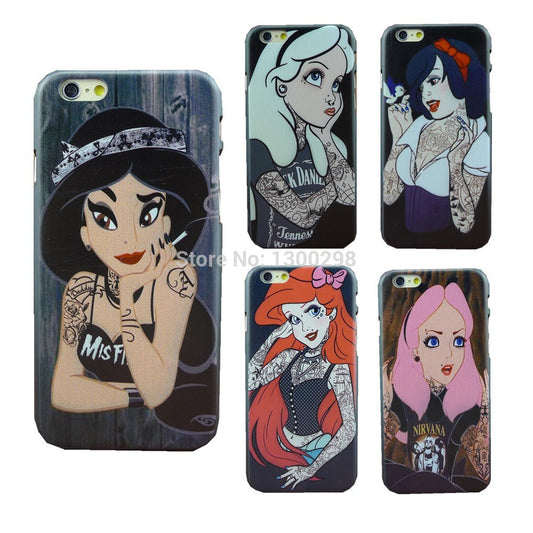 For Apple i Phone iPhone 6 Case Tattoo Ariel Little Mermaid series Protective Cover Case For iPhone6