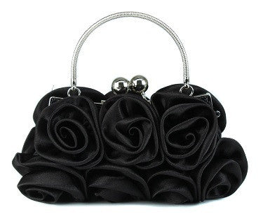 ElegantPark  Fashion TA013 Women Satin Rosette Evening Clutch Bags