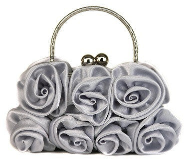 ElegantPark  Fashion TA013 Women Satin Rosette Evening Clutch Bags