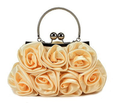 ElegantPark  Fashion TA013 Women Satin Rosette Evening Clutch Bags