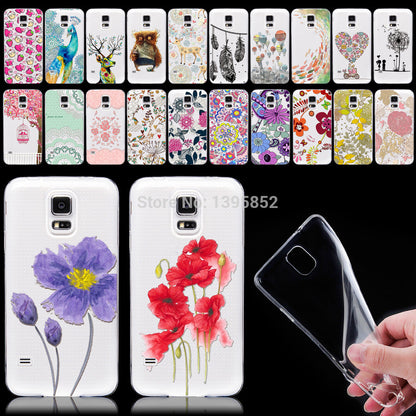 New Arrival Fashion Soft TPU transparent Phone Cases for Samsung S5 i9600 China Wholesale