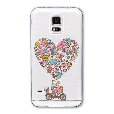 New Arrival Fashion Soft TPU transparent Phone Cases for Samsung S5 i9600 China Wholesale