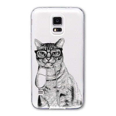 New Arrival Fashion Soft TPU transparent Phone Cases for Samsung S5 i9600 China Wholesale