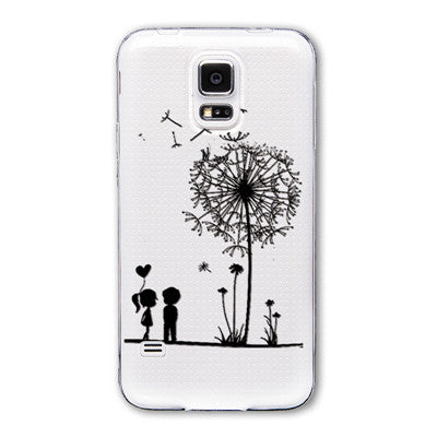 New Arrival Fashion Soft TPU transparent Phone Cases for Samsung S5 i9600 China Wholesale