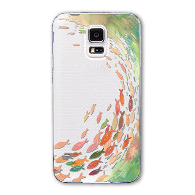 New Arrival Fashion Soft TPU transparent Phone Cases for Samsung S5 i9600 China Wholesale