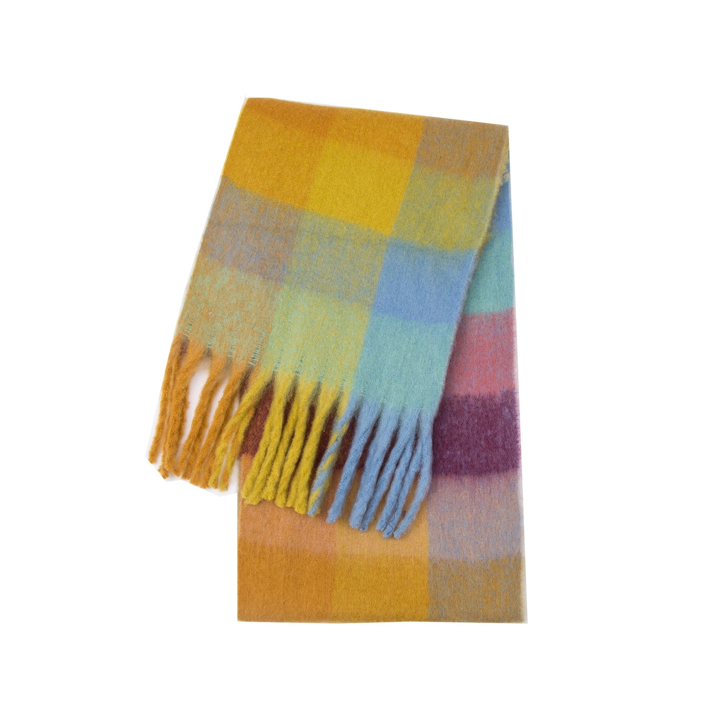 2022 NEW Luxury Cashmere Women Plaid Scarf Winter Warm Shawl and