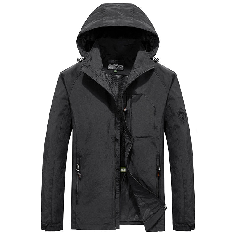 Windbreaker Jackets Waterproof Military Hooded Water Proof Wind Breaker Casual Coat Mens Autumn Jackets Male