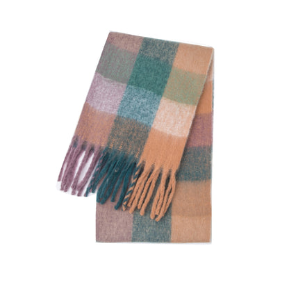 2022 NEW Luxury Cashmere Women Plaid Scarf Winter Warm Shawl and