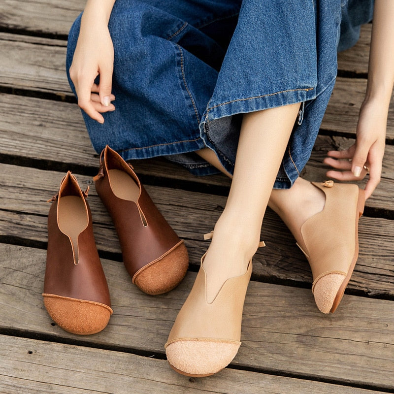 Women Slip On Ballet Flat Loafers Autumn Ladies Soft Casual Moccasins Female Fashion Comfort Woman Shoes Retro Plus Size fgh6