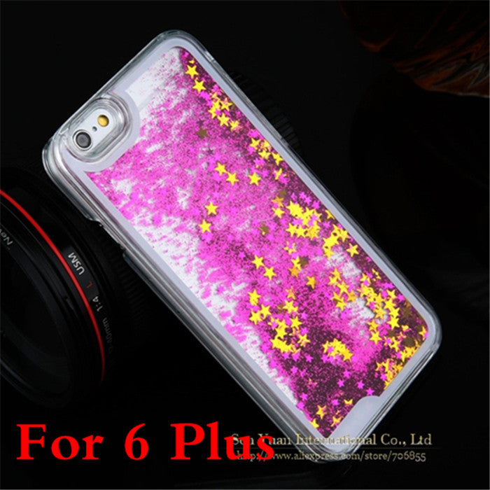 New Style Creative 4.7 Inch for iphone 6 Case  Paillette Stars Brilliant Back Cover Case PC Phone Hard Cover Case APC042901