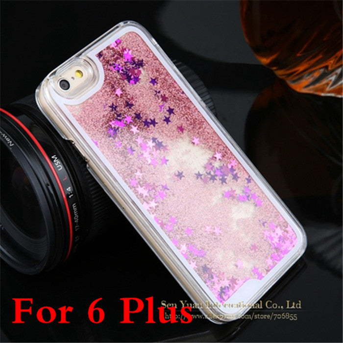 New Style Creative 4.7 Inch for iphone 6 Case  Paillette Stars Brilliant Back Cover Case PC Phone Hard Cover Case APC042901