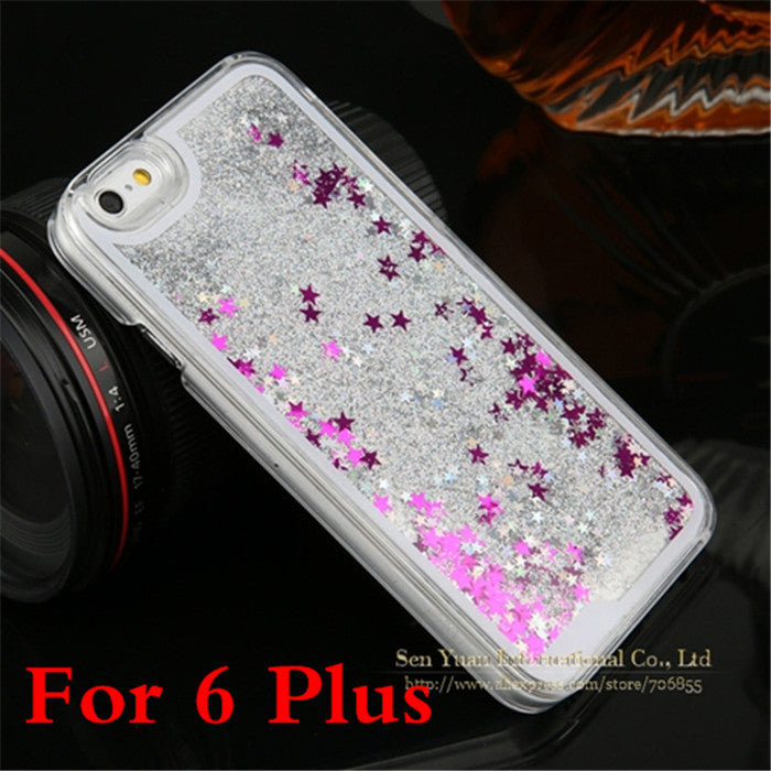 New Style Creative 4.7 Inch for iphone 6 Case  Paillette Stars Brilliant Back Cover Case PC Phone Hard Cover Case APC042901