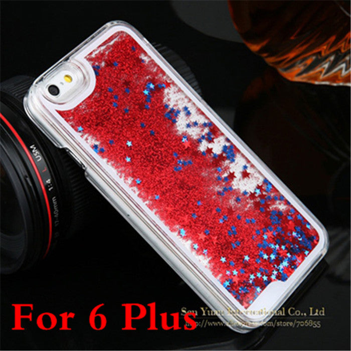 New Style Creative 4.7 Inch for iphone 6 Case  Paillette Stars Brilliant Back Cover Case PC Phone Hard Cover Case APC042901