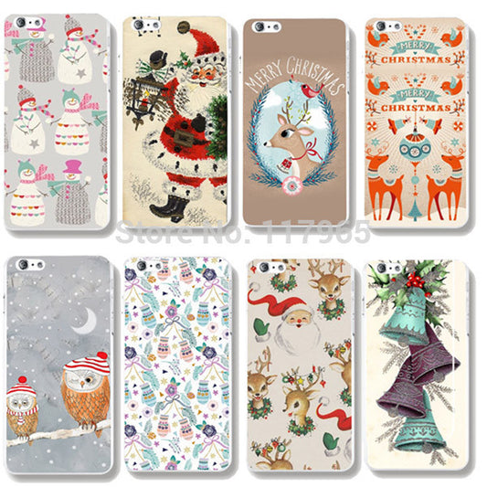 New Christmas Gifts Santa Claus Snowman Pattern Case Cover For Apple iPhone 5 5S  EC482