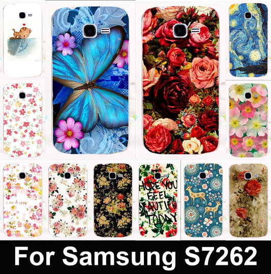 Hot sale Butterfly&Flower mobile phone case protective case hard Back cover for Samsung