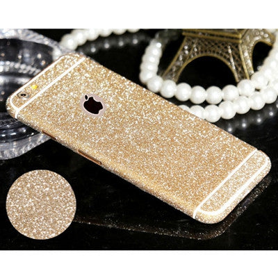 New Arrival Full Body Glitter for iPhone 5 5S Shiny Phone Sticker Case Gold