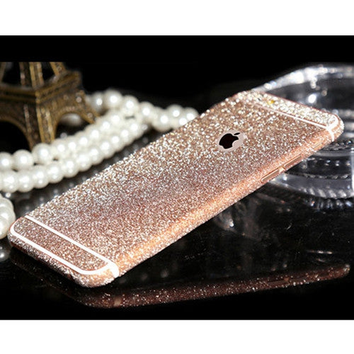 New Arrival Full Body Glitter for iPhone 5 5S Shiny Phone Sticker Case Gold