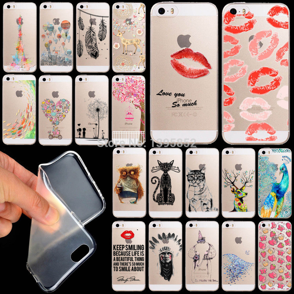 New Arrival Phone Skin for iPhone 5 5S Beautiful Flowers TPU soft Phone Skin Cover