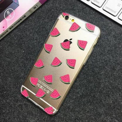 New Hot Sale Creative Watermelon Image Logo Light TPU Phone Back Cover Phone Case For Iphone 5 5S YC460