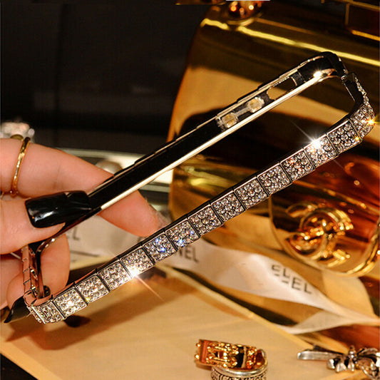 New style Top quality Luxury Bling Snake Diamond Inlay Metal Rhinestone Bumper fashional phone case for iPhone 5 5s