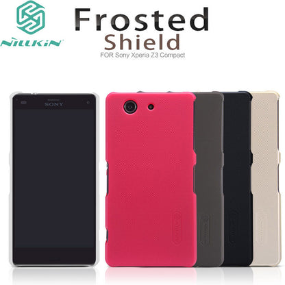 Newest NILLKIN Super Frosted Shield Case Cover For Sony Xperia Z3 Compact Xperia Z3 Mini M55W D5833 + Screen Protector