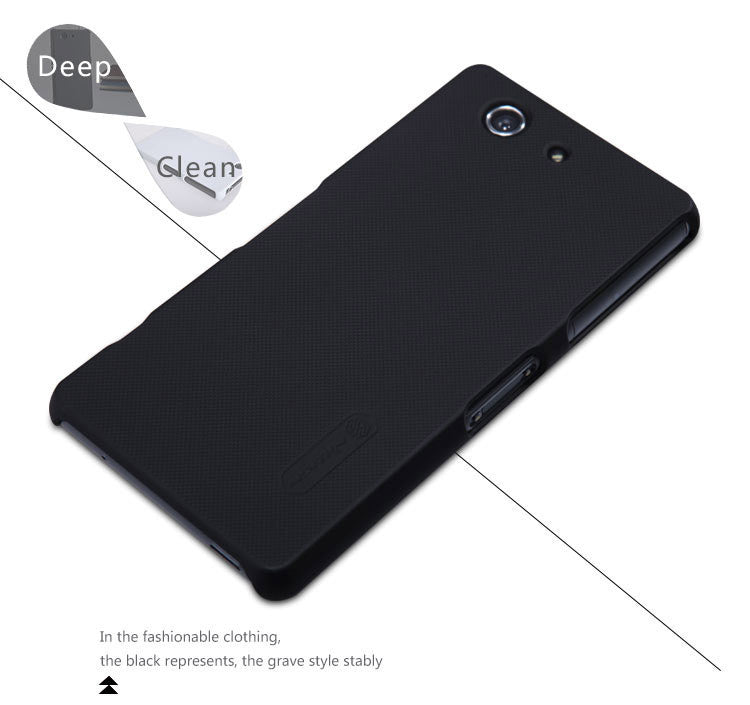 Newest NILLKIN Super Frosted Shield Case Cover For Sony Xperia Z3 Compact Xperia Z3 Mini M55W D5833 + Screen Protector