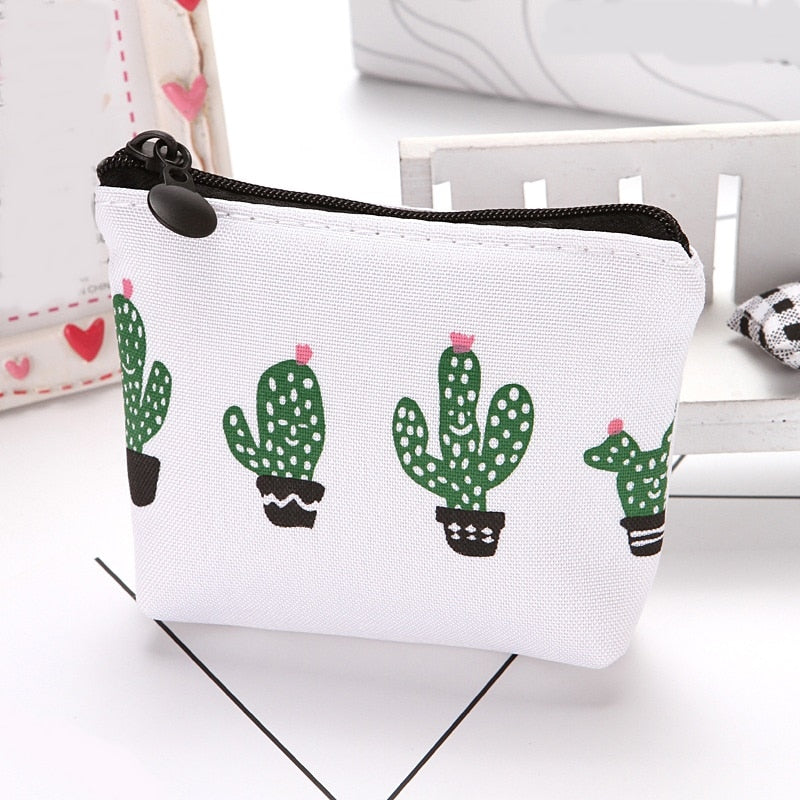 Small Mini Coin Pouch Zipper Money Key Earphone Line Mini Coin Purse Card Holder