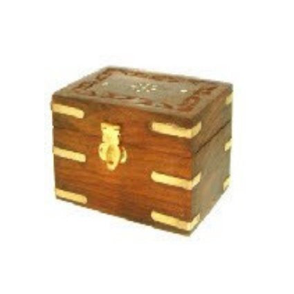 Carved Wooden Box holds 6x10ml bottles - Shopy Max