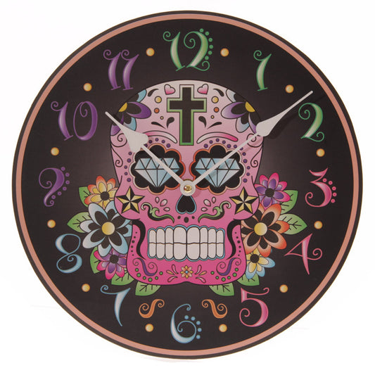 Day of the Dead Black Picture Clock - Shopy Max