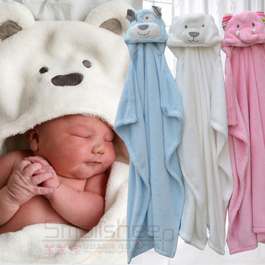 cute Animal shape baby hooded bathrobe bathrobe baby bath towel baby