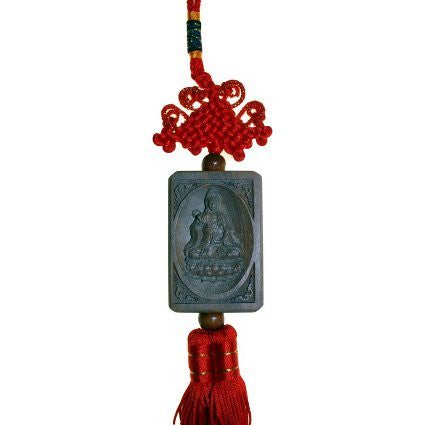 Buddha Wood Carving Tassel -Green Sandalwood - Shopy Max