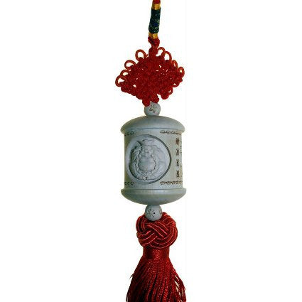 Buddha Wood Carving Tassel - Peach Wood - Shopy Max