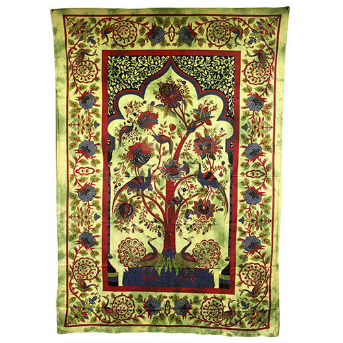 Tree of Life - Green Bedspread / Wall Art - Shopy Max