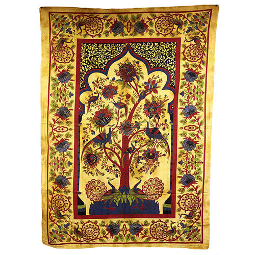 Tree of Life - Brown Bedspread / Wall Art - Shopy Max