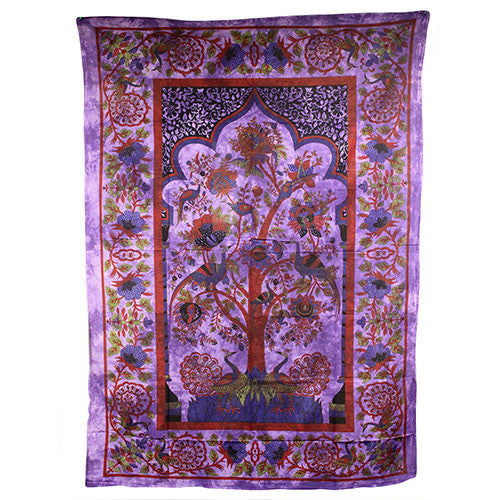 Tree of Life - Purple Bedspread / Wall Art - Shopy Max