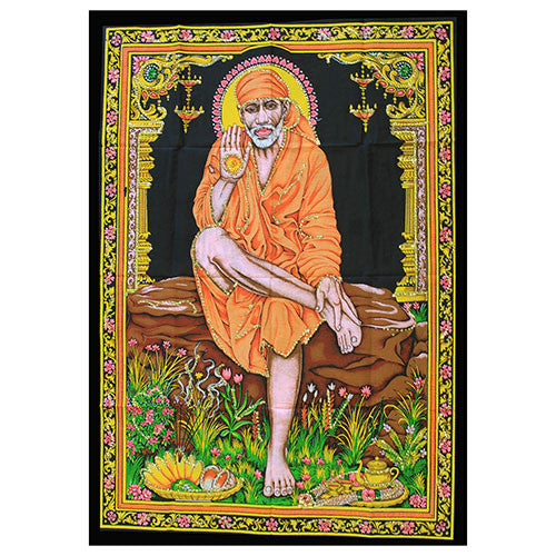 Indian Wall Art Print - Sai Baba