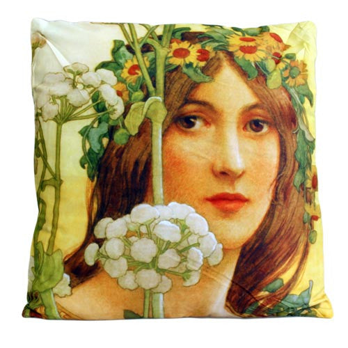 Art Cushion Cover - Our Lady of Cow Parsley - Elisabeth Sonrel - Shopy Max