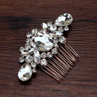 Elegant Huge Wedding Hair Combs For Bride Crystal Rhinestones Pearls Women Hairpins Bridal Headpiece Hair Jewelry Accessories