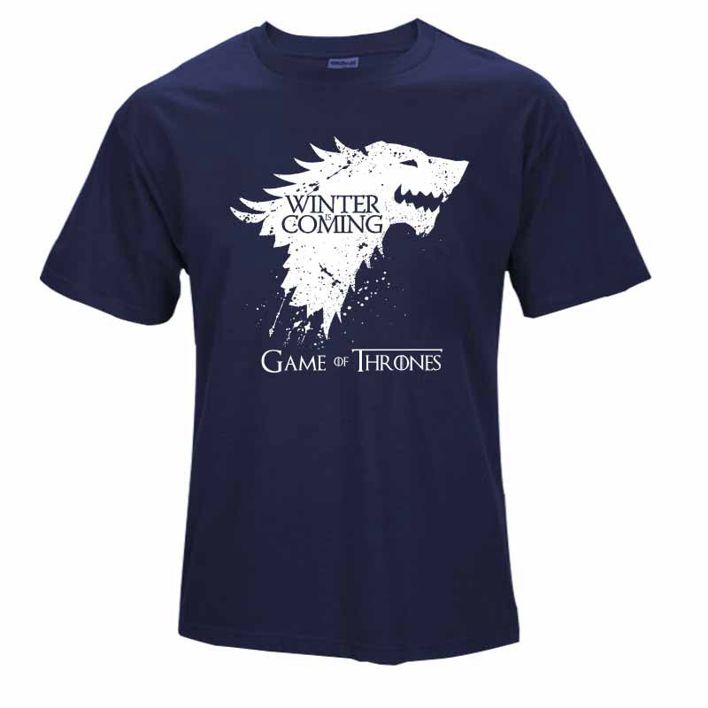 top quality cotton Game of Thrones Men T-shirt Short Sleeve casual O-Neck Tops Tees - Shopy Max