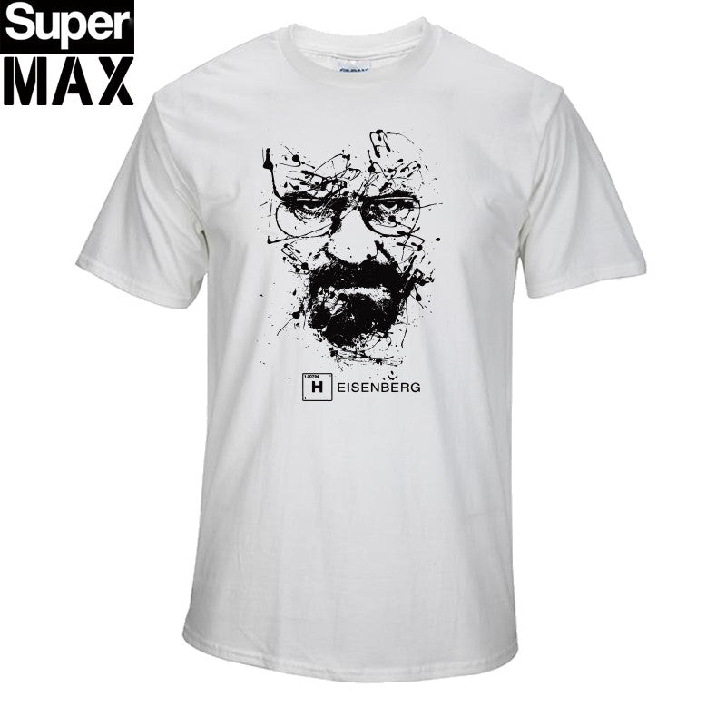 CXT03-C1 Top quality COTTON o neck heisenberg men tshirt short sleeve print casual