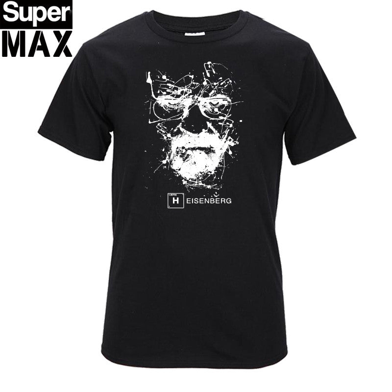 CXT03-C1 Top quality COTTON o neck heisenberg men tshirt short sleeve print casual