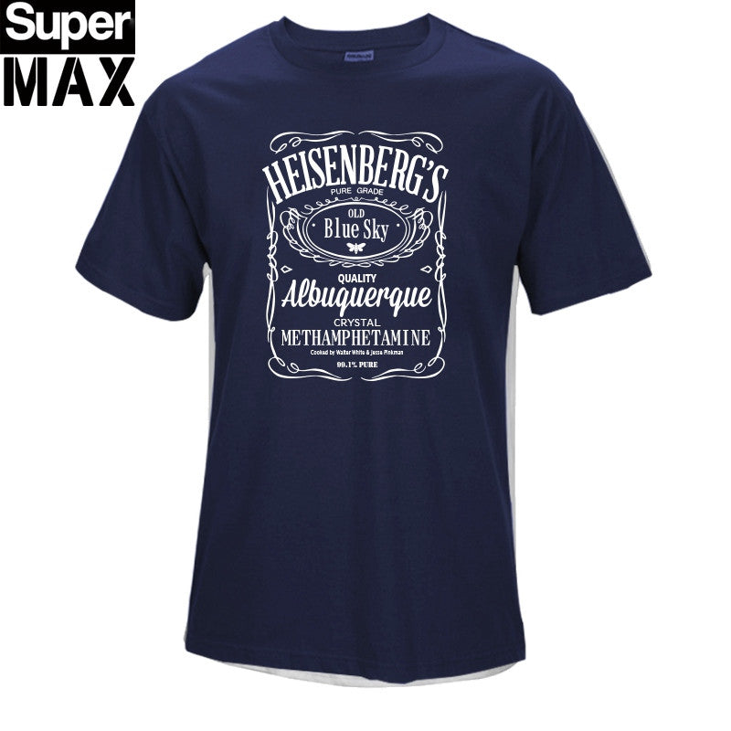 CXT03-C1 Top quality COTTON o neck heisenberg men tshirt short sleeve print casual