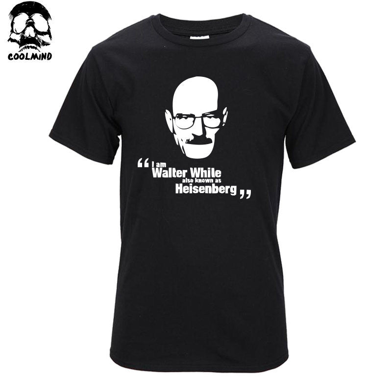 CXT03-C1 Top quality COTTON o neck heisenberg men tshirt short sleeve print casual