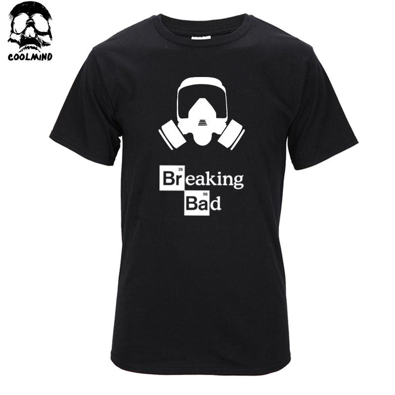 CXT03-C1 Top quality COTTON o neck heisenberg men tshirt short sleeve print casual