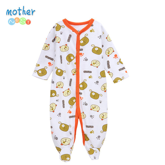 Mother Nest Long-Sleeved Baby Infant Cartoon Footies for Boys Jumpsuits Clothing