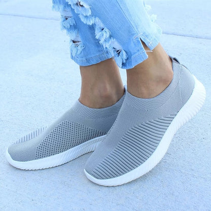 Women Shoes Knitting Sock Sneakers Women Spring Summer Slip On Flat Shoes