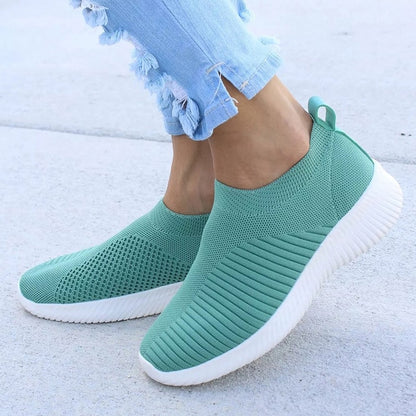 Women Shoes Knitting Sock Sneakers Women Spring Summer Slip On Flat Shoes