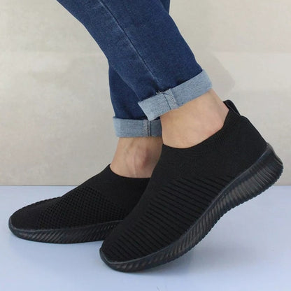 Women Shoes Knitting Sock Sneakers Women Spring Summer Slip On Flat Shoes